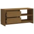 Mueble para TV de madera maciza pino marrón miel 80x31x39