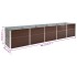 Arriate de acero galvanizado marrón 400x80x45