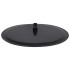 Cabezal de ducha efecto lluvia acero inox redondo negro 40