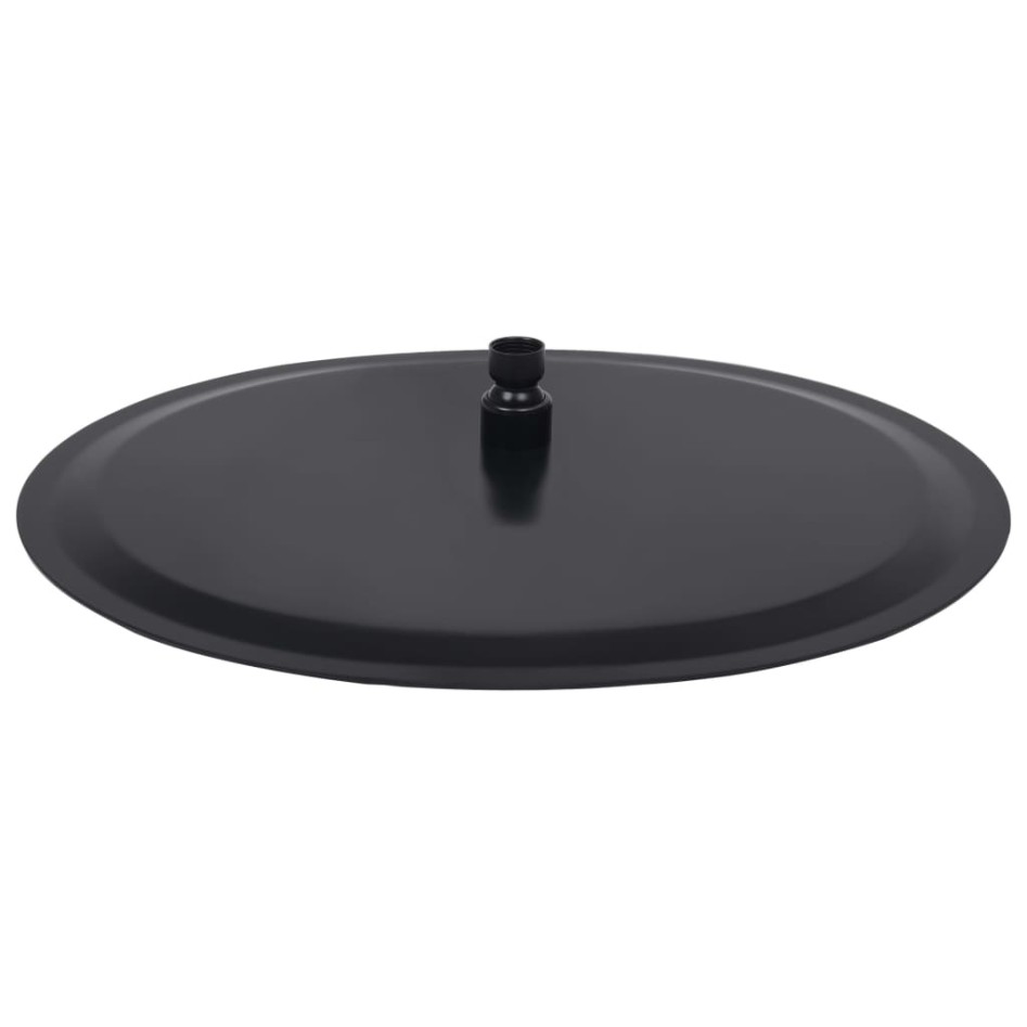 Cabezal de ducha efecto lluvia acero inox redondo negro 40