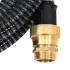 Manguera de succión con conectores de latón PVC negro 29 mm