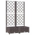 Jardinera con enrejado PP marrón 80x40x121,5