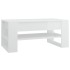 Mesa de centro madera de ingeniería blanco brillo 102x55x45