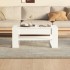 Mesa de centro madera de ingeniería blanco brillo 102x55x45