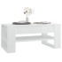 Mesa de centro madera de ingeniería blanco brillo 102x55x45
