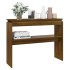 Mesa consola madera contrachapada roble marrón 102x30x80