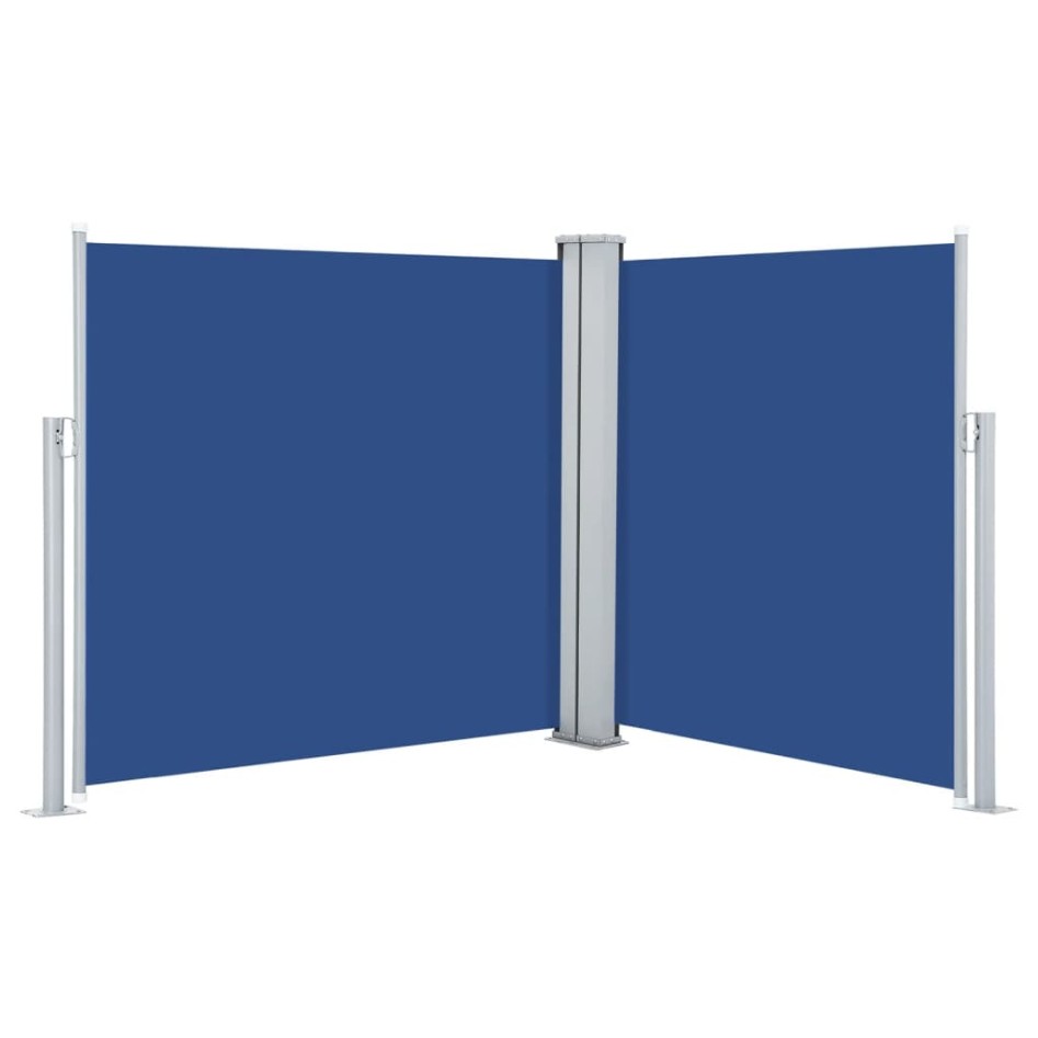 Toldo lateral retráctil azul 120x600