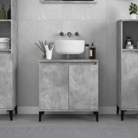 Armario de lavabo madera contrachapada gris hormigón