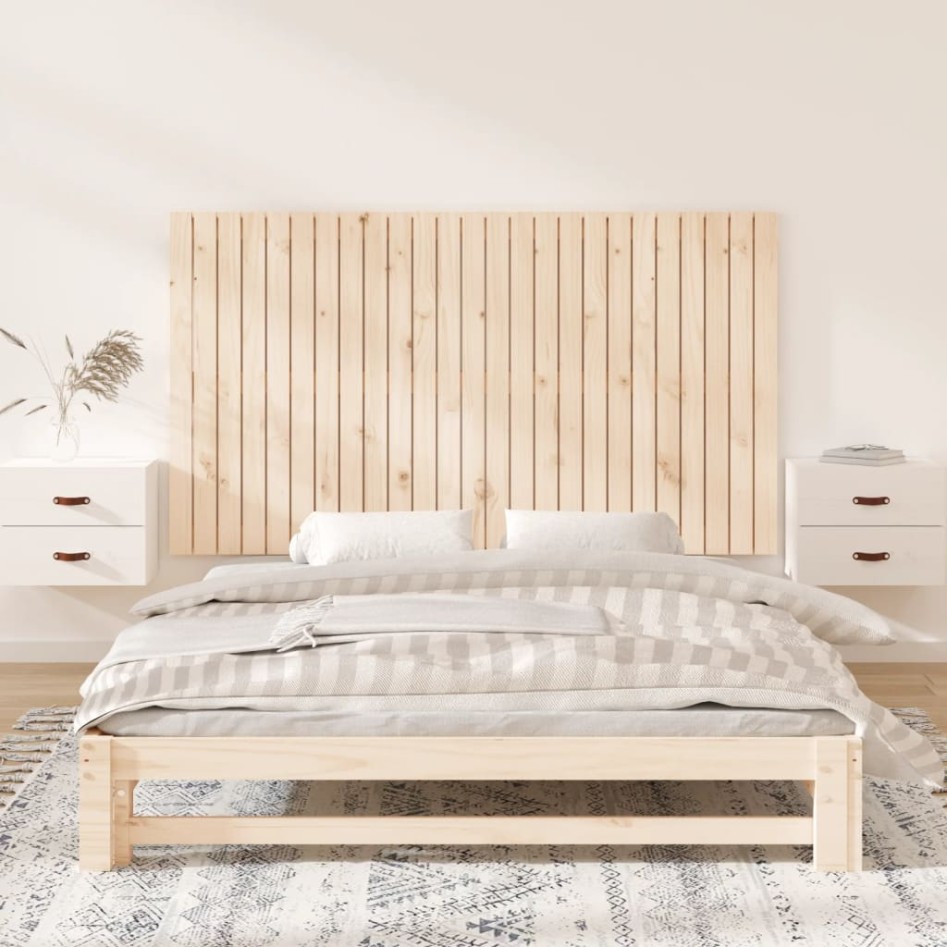Cabecero de cama de pared madera maciza de pino 159,5x3x90