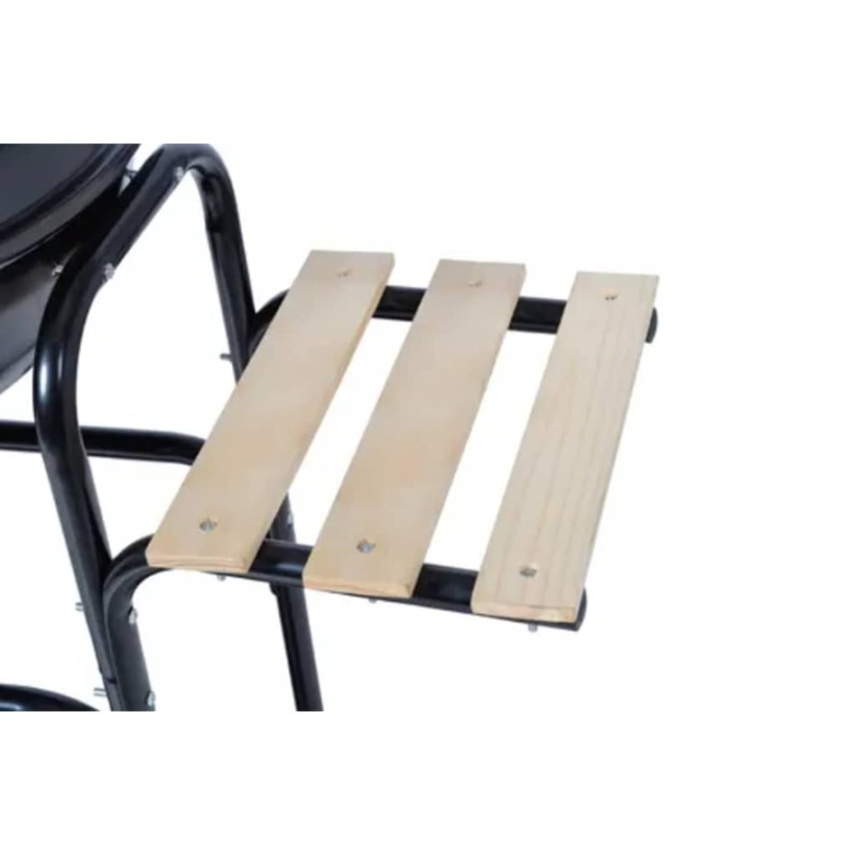 Barbacoa de carbón, redonda,