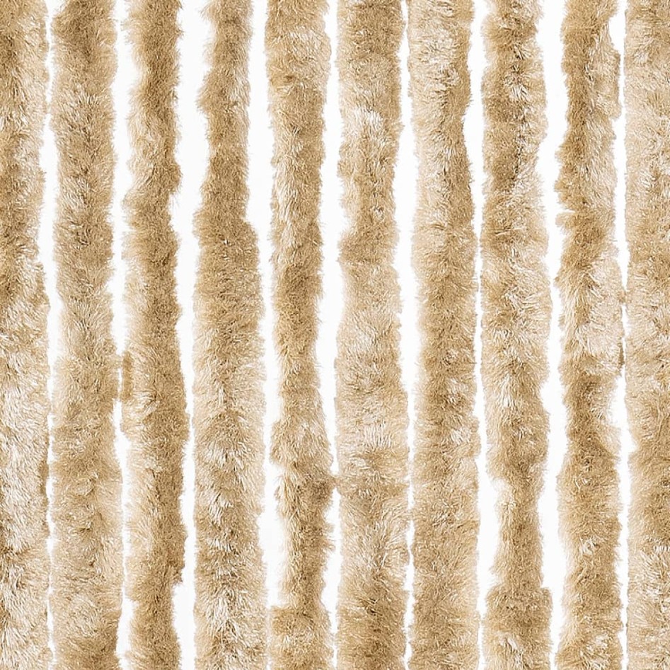 Cortina mosquitera de chenilla beige 90x220