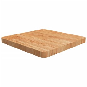Tablero de mesa cuadrada madera roble marrón claro 50x50x4