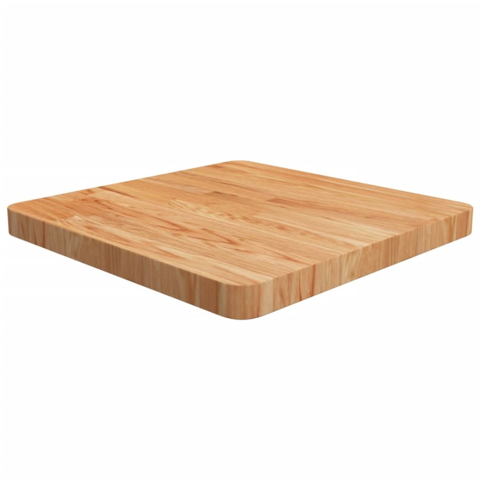 Tablero de mesa cuadrada madera roble marrón claro 50x50x4