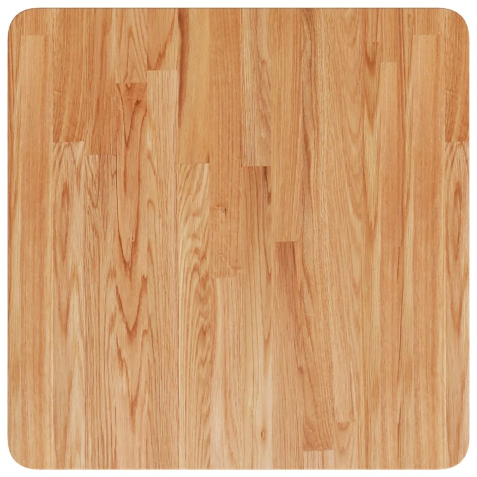Tablero de mesa cuadrada madera roble marrón claro 50x50x4