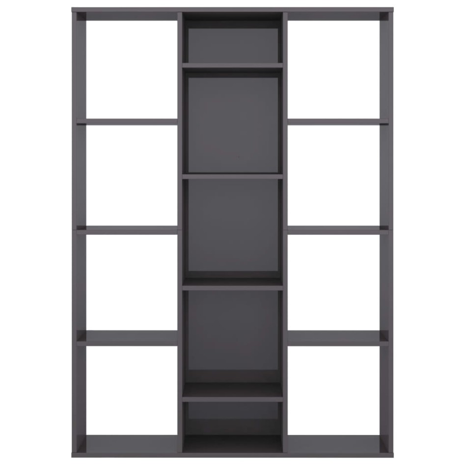 Divisor/estantería aglomerado gris brillante 100x24x140