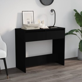 Mesa consola de madera contrachapada negro 89x41x76,5