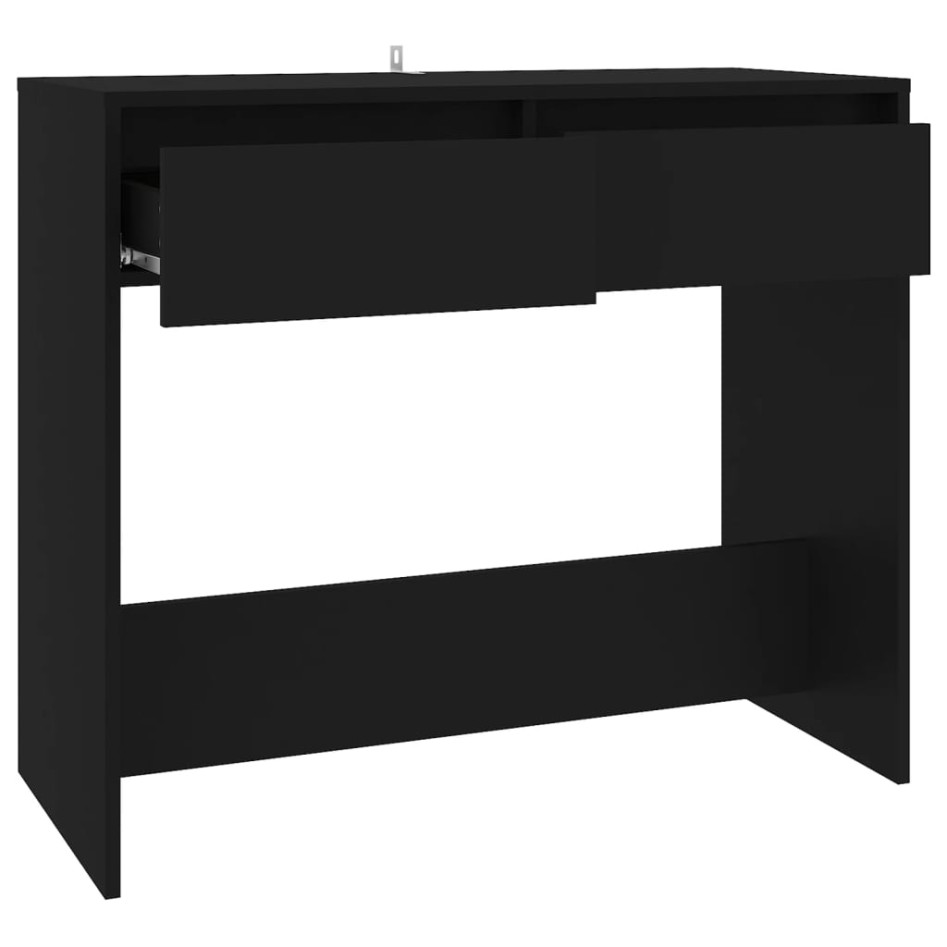 Mesa consola de madera contrachapada negro 89x41x76,5