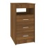 Cajonera de madera contrachapada roble marrón