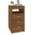 Cajonera de madera contrachapada roble marrón