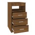 Cajonera de madera contrachapada roble marrón