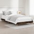 Estructura de cama sin colchón madera roble ahumado 100x200