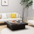 Mesa de centro madera contrachapada negro 90x90x28