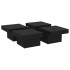 Mesa de centro madera contrachapada negro 90x90x28
