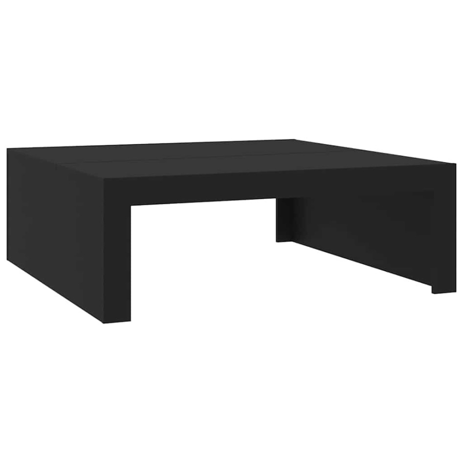 Mesa de centro madera contrachapada negro 100x100x35