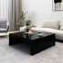 Mesa de centro madera contrachapada negro 100x100x35