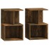 Mesitas de noche 2 uds contrachapado roble ahumado 35x35x55