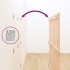 Cabecero de cama de pared madera maciza de pino 140x3x110
