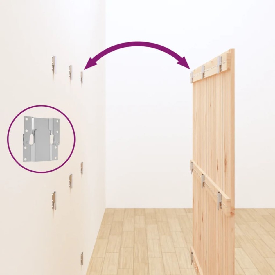 Cabecero de cama de pared madera maciza de pino 140x3x110