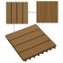 Baldosas porche relieve profundo WPC 30x30 cm 1 m² teca 11