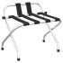 Soporte para maletas con respaldo plateado 56x39x52