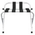 Soporte para maletas con respaldo plateado 56x39x52