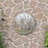 Espejo de jardín redondo hierro arena uso exterior 40x3
