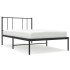 Estructura cama sin colchón con cabecero metal negro 100x200