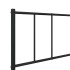 Estructura cama sin colchón con cabecero metal negro 100x200