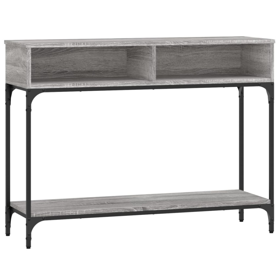 Mesa consola madera de ingeniería gris Sonoma 100x30,5x75