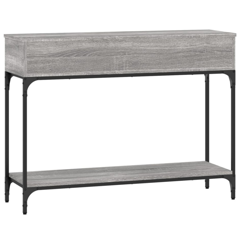 Mesa consola madera de ingeniería gris Sonoma 100x30,5x75