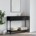 Mesa consola madera de ingeniería negra 100x34,5x75