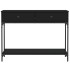 Mesa consola madera de ingeniería negra 100x34,5x75