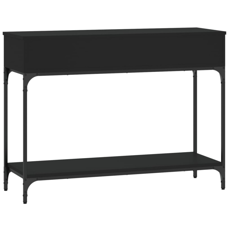 Mesa consola madera de ingeniería negra 100x34,5x75