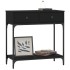 Mesa consola madera de ingeniería negro 75x34,5x75