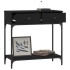 Mesa consola madera de ingeniería negro 75x34,5x75