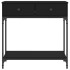 Mesa consola madera de ingeniería negro 75x34,5x75