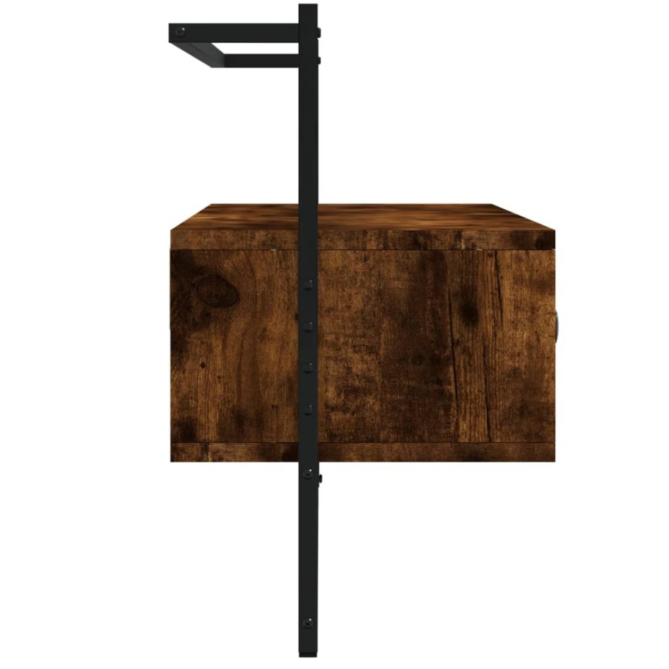 Mueble de TV de pared roble ahumado 100,5x30x51