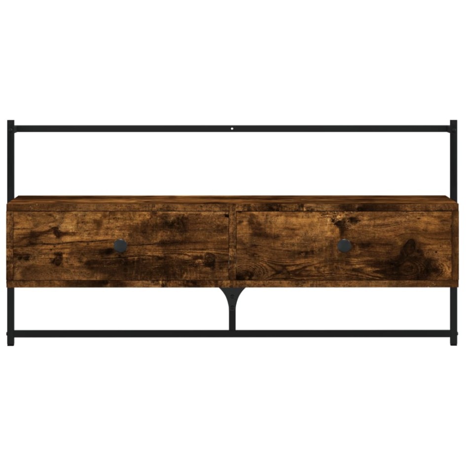 Mueble de TV de pared roble ahumado 100,5x30x51