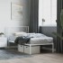 Estructura cama sin colchón con cabecero metal blanco 90x200