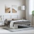 Estructura cama sin colchón con cabecero metal blanco